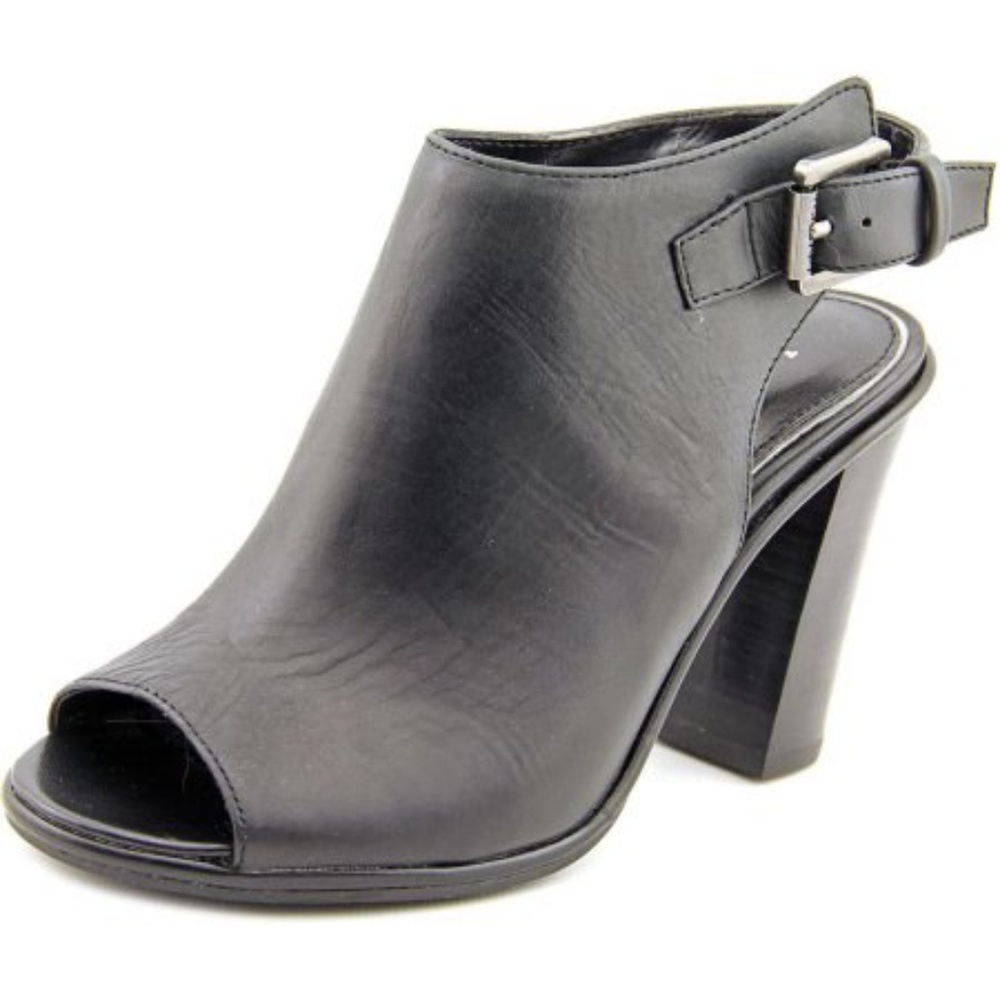 Ralph Lauren Odessa Leather Peep Toe Bootie